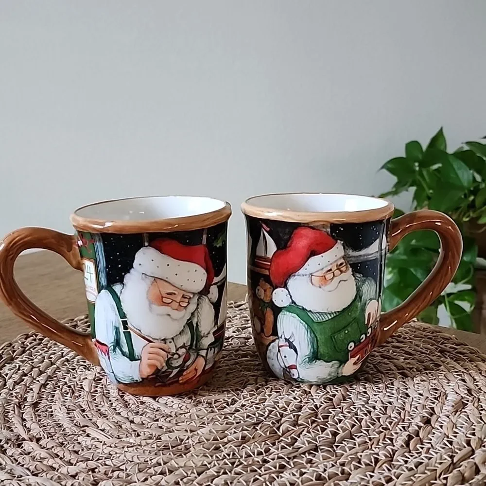 Certified International Santa's Workshop by Susan Winget 16oz Mugs RETIRED